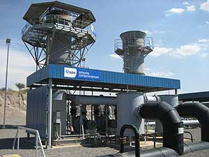 Flare station at the Loma Los Colorados Landfill near Santiago, Chile.