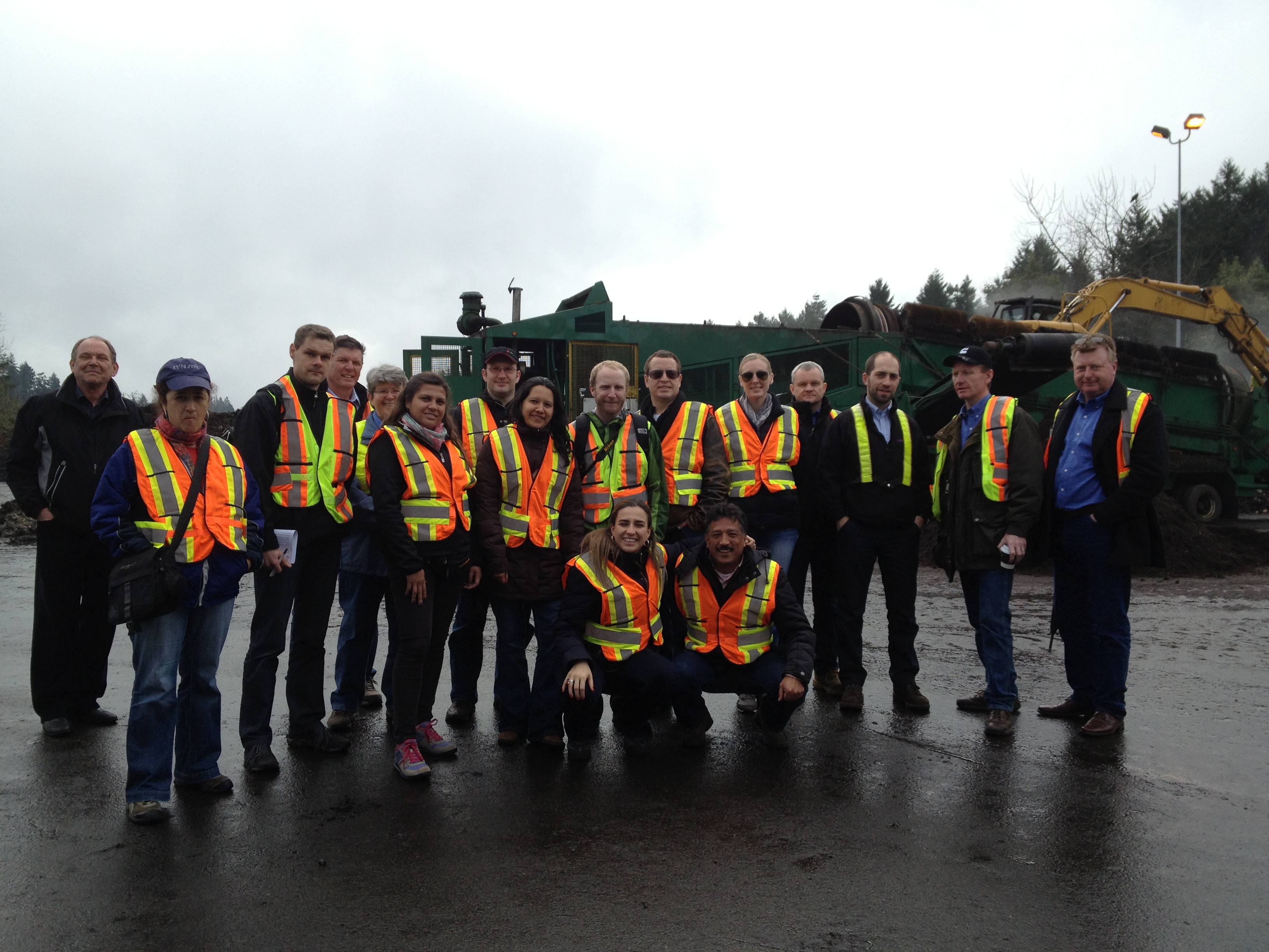 Attendees at the Nanaimo Bioenergy Centre site visit