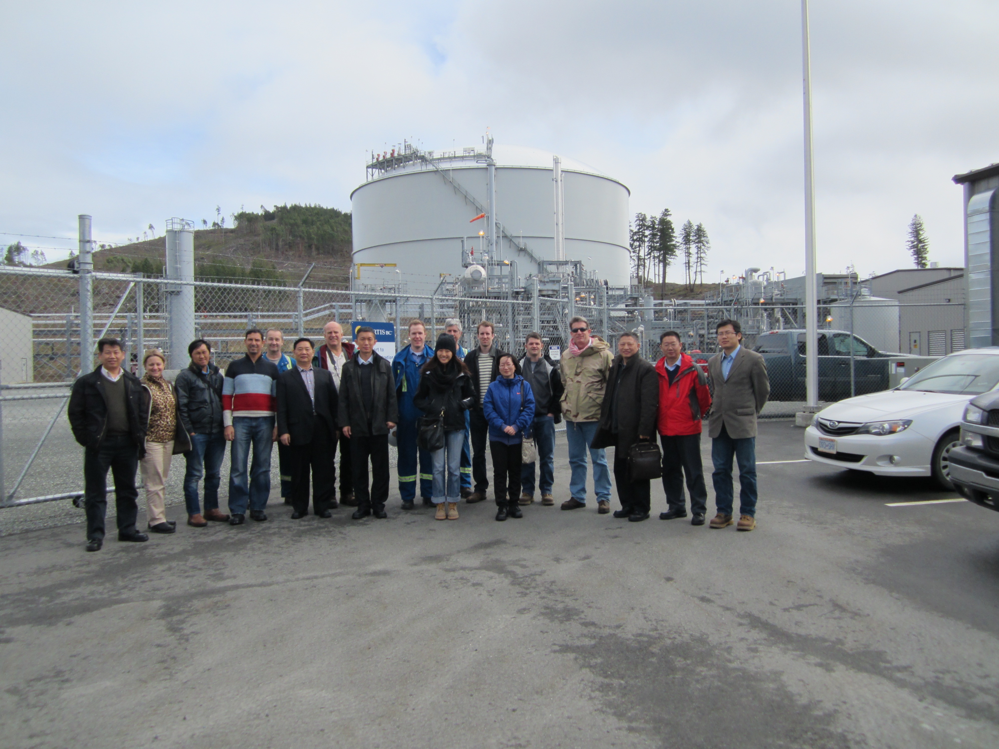 Expo attendees touring the Fortis Mt. Hayes LNG facility